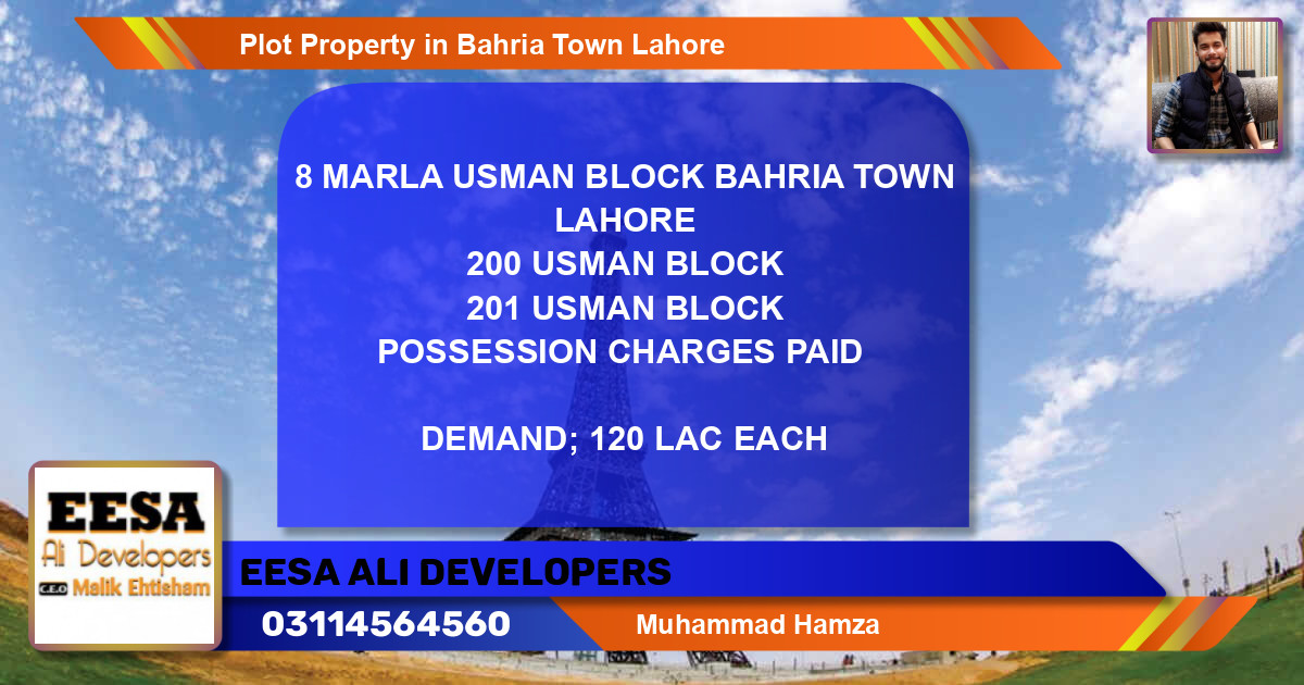 Residential Plot for Sale in Bahria Town, Lahore - (BP-61180)