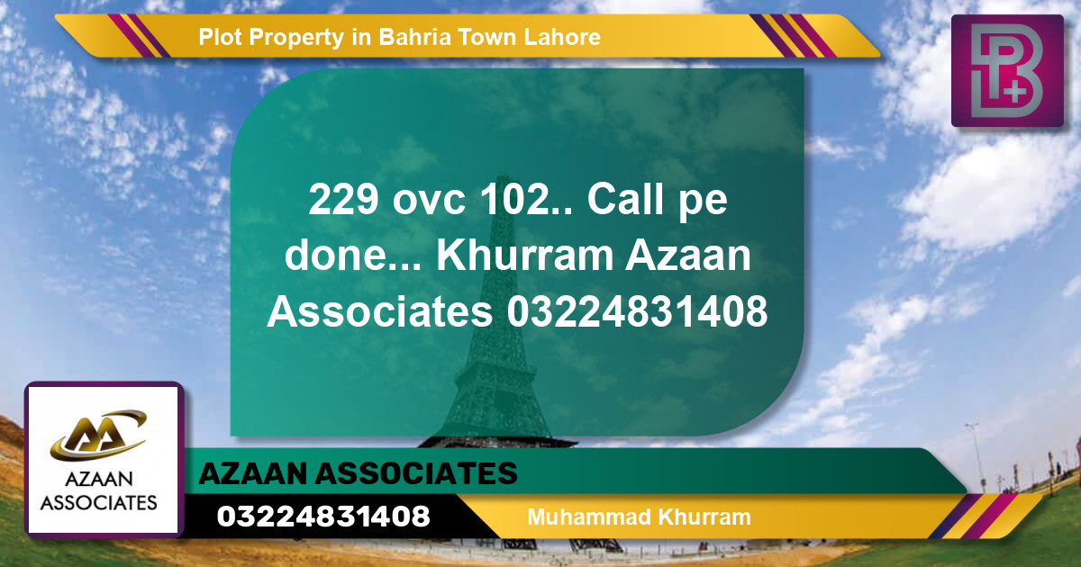 Residential Plot for Sale in Bahria Town, Lahore - (BP-61186)