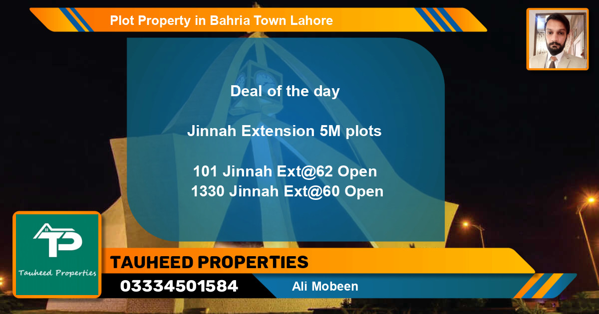 Residential Plot for Sale in Bahria Town, Lahore - (BP-61188)