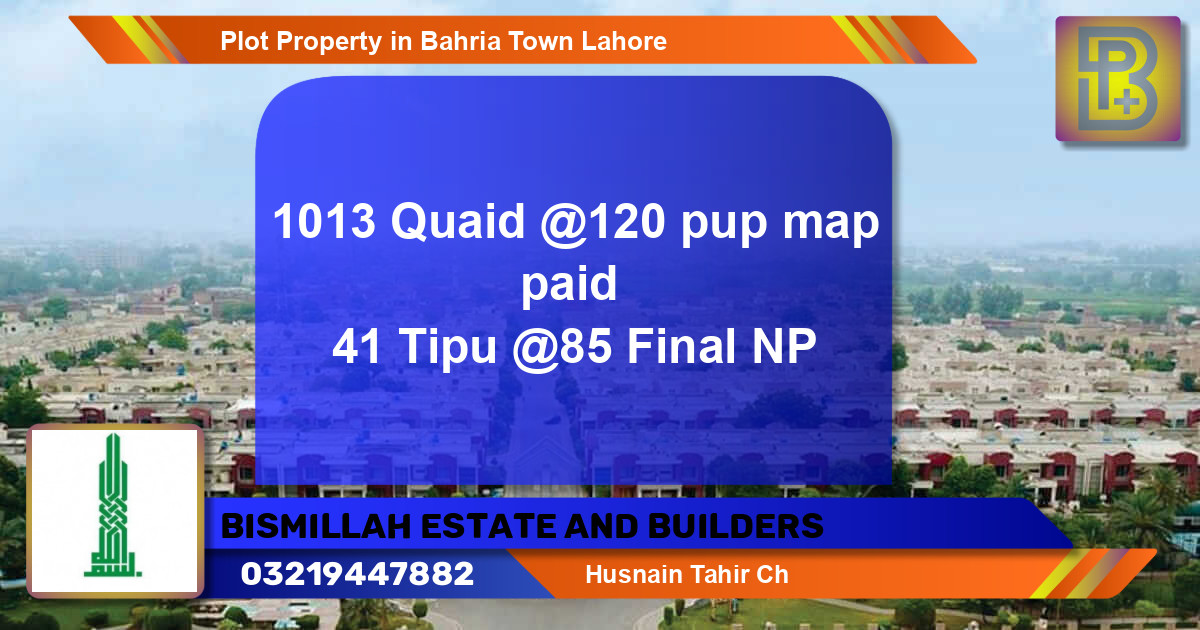 Residential Plot for Sale in Bahria Town, Lahore - (BP-61191)