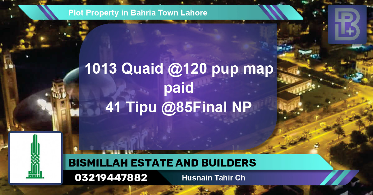 Residential Plot for Sale in Bahria Town, Lahore - (BP-61203)