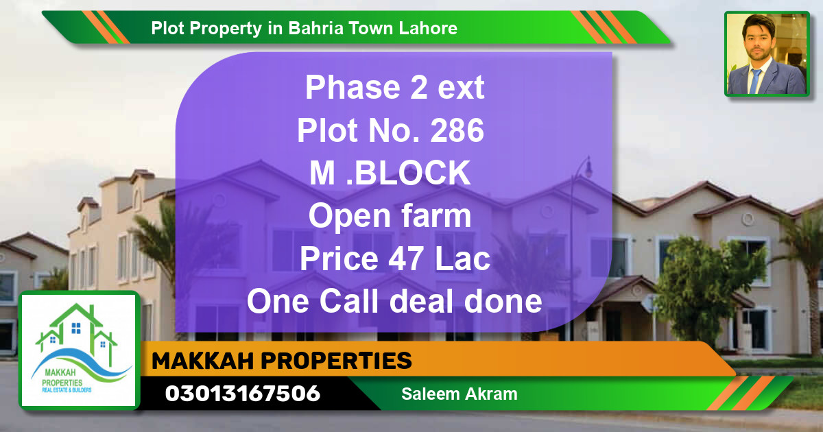 Residential Plot for Sale in Bahria Town, Lahore - (BP-61213)