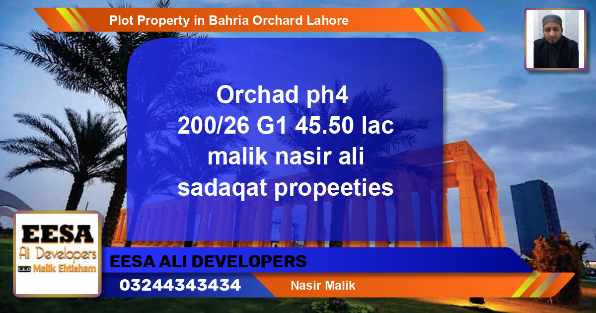 Residential Plot for Sale in Bahria Orchard, Lahore - (BP-61224)