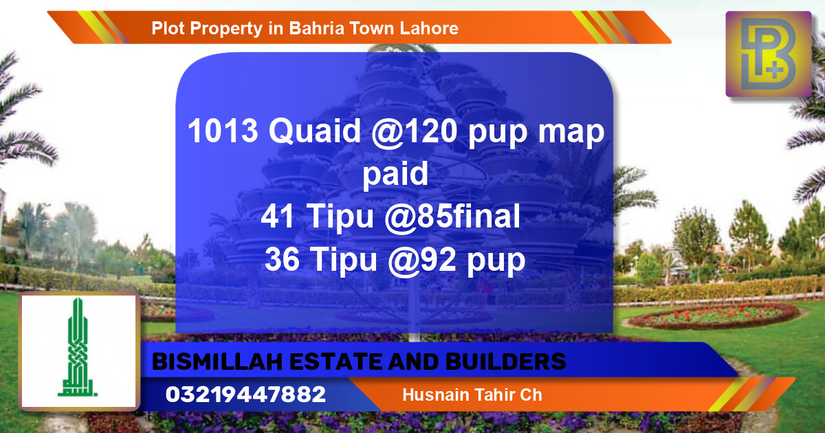 Residential Plot for Sale in Bahria Town, Lahore - (BP-61247)