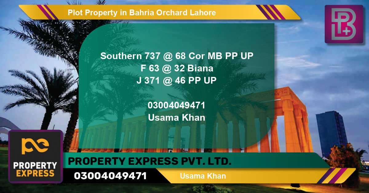 Residential Plot for Sale in Bahria Orchard, Lahore - (BP-61265)