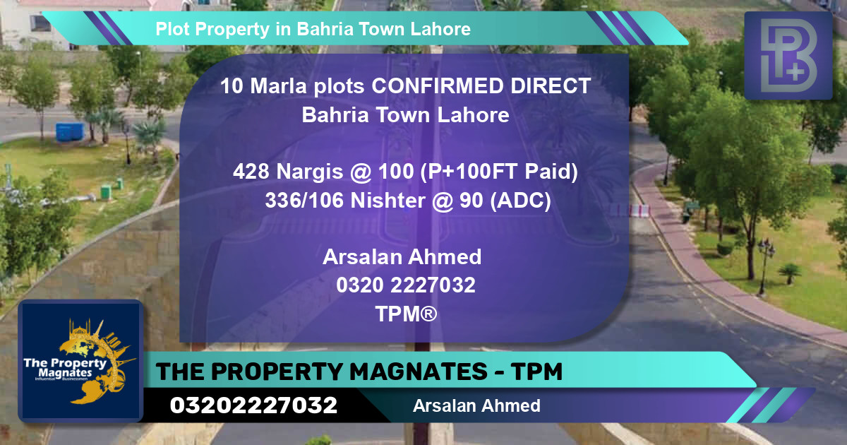 Residential Plot for Sale in Bahria Town, Lahore - (BP-61293)