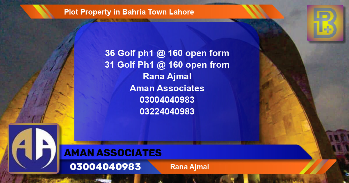 Residential Plot for Sale in Bahria Town, Lahore - (BP-61330)