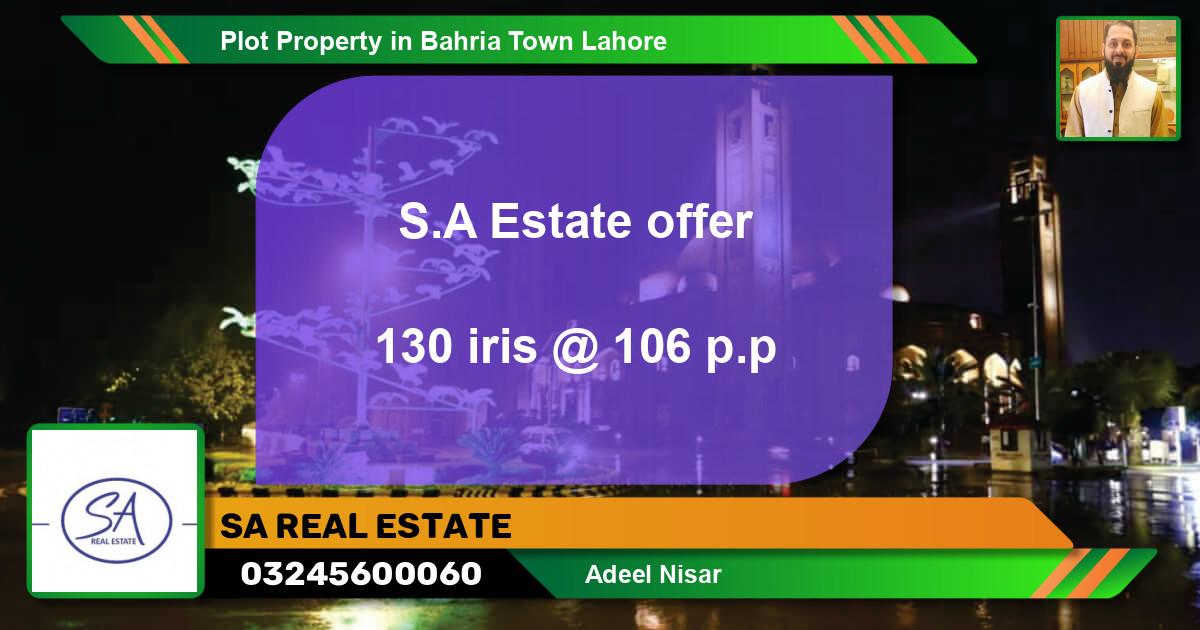 Residential Plot for Sale in Bahria Town, Lahore - (BP-61369)