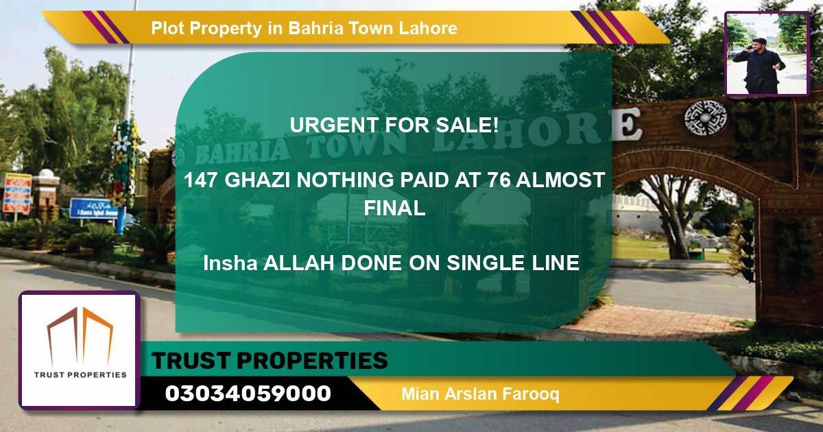 Residential Plot for Sale in Bahria Town, Lahore - (BP-61383)