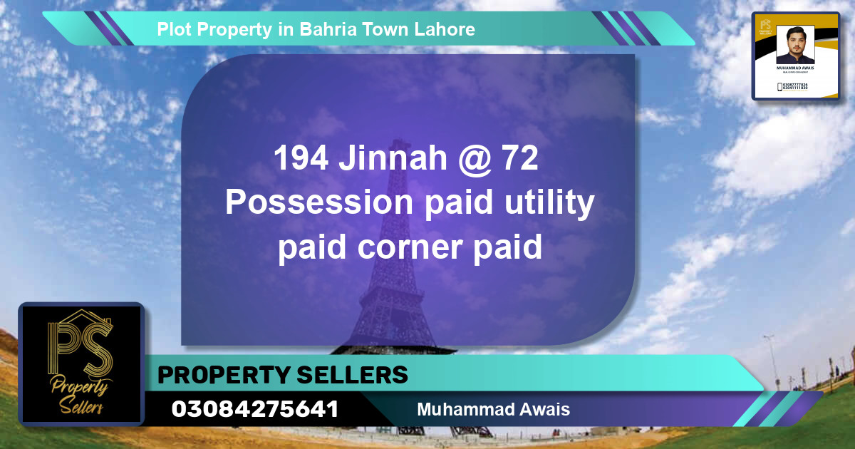 Residential Plot for Sale in Bahria Town, Lahore - (BP-61391)