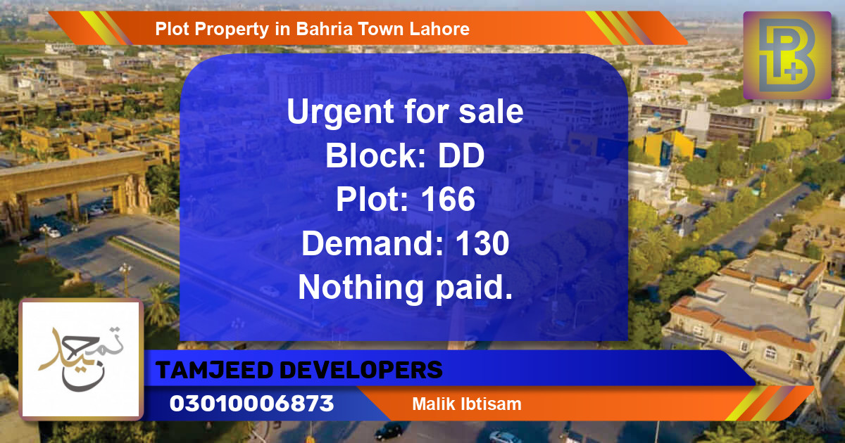 Residential Plot for Sale in Bahria Town, Lahore - (BP-61405)