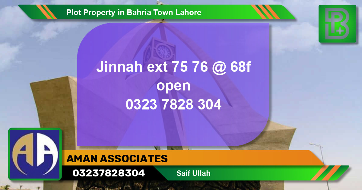 Residential Plot for Sale in Bahria Town, Lahore - (BP-61423)