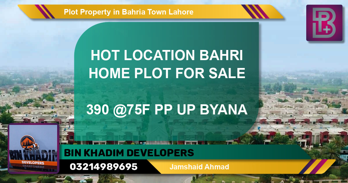 Residential Plot for Sale in Bahria Town, Lahore - (BP-61459)