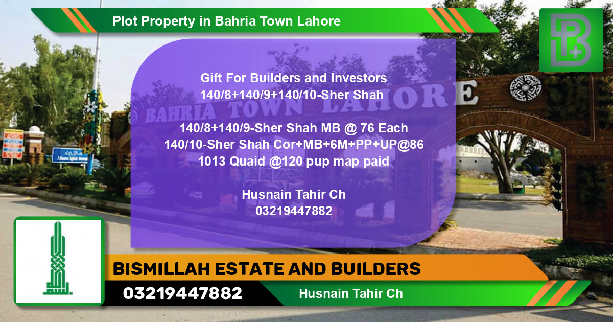 Residential Plot for Sale in Bahria Town, Lahore - (BP-61477)