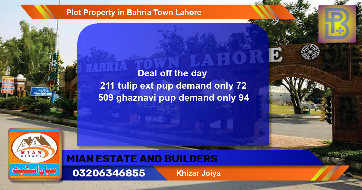 Residential Plot for Sale in Bahria Town, Lahore - (BP-61495)