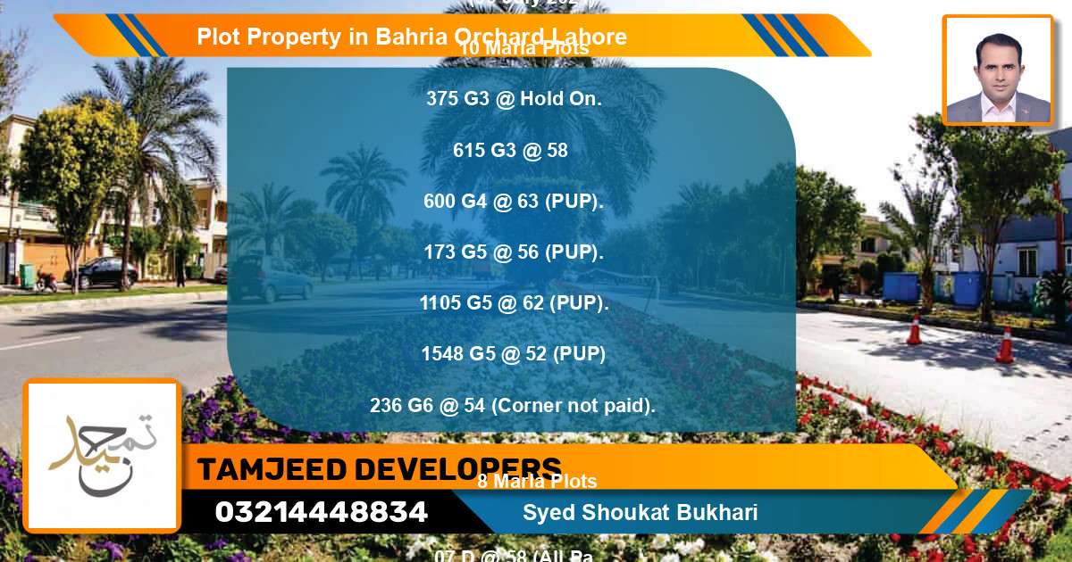 Residential Plot for Sale in Bahria Orchard, Lahore - (BP-61538)