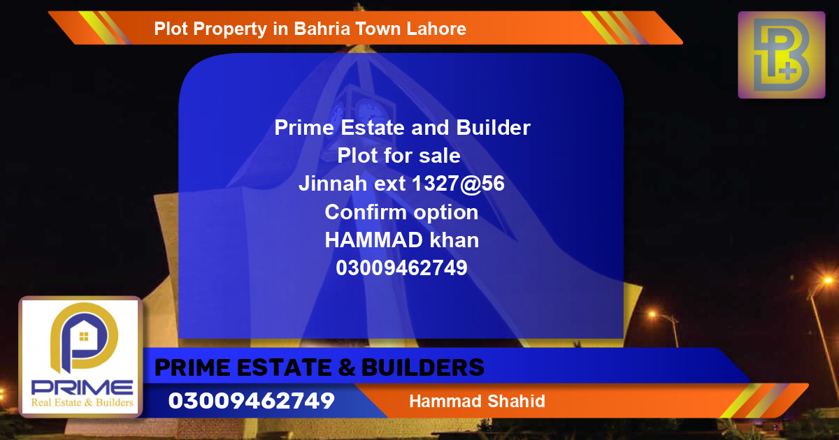 Residential Plot for Sale in Bahria Town, Lahore - (BP-61565)