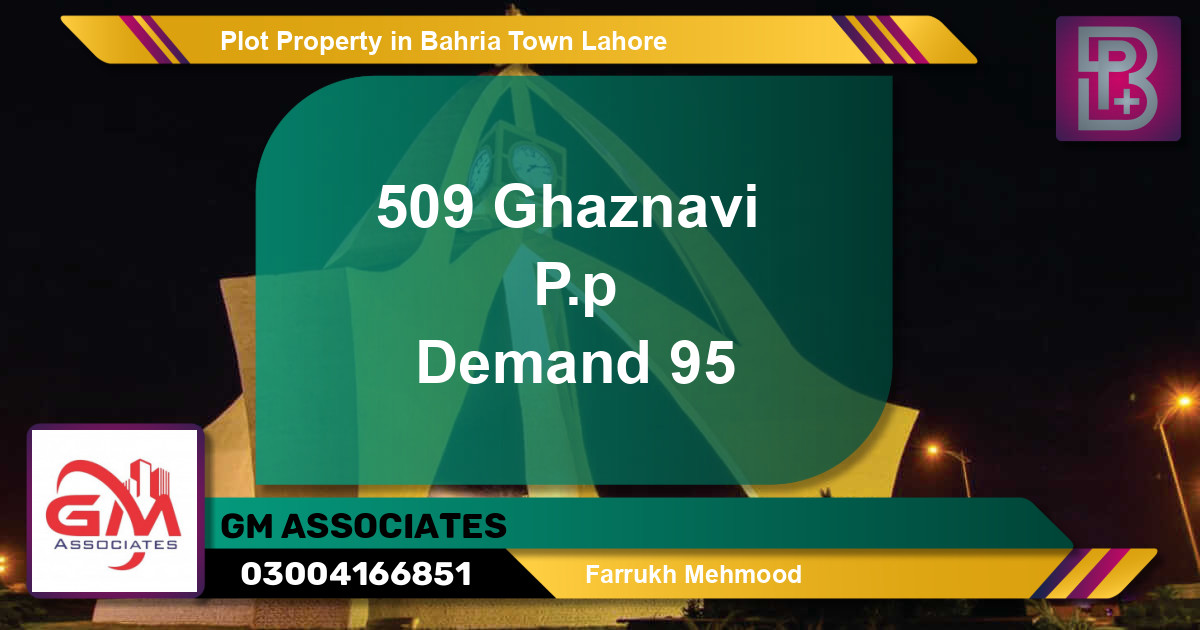 Residential Plot for Sale in Bahria Town, Lahore - (BP-61571)
