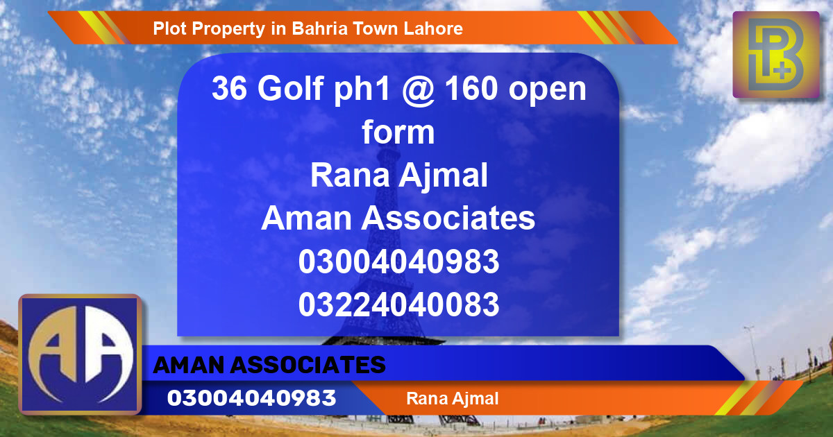 Residential Plot for Sale in Bahria Town, Lahore - (BP-61576)