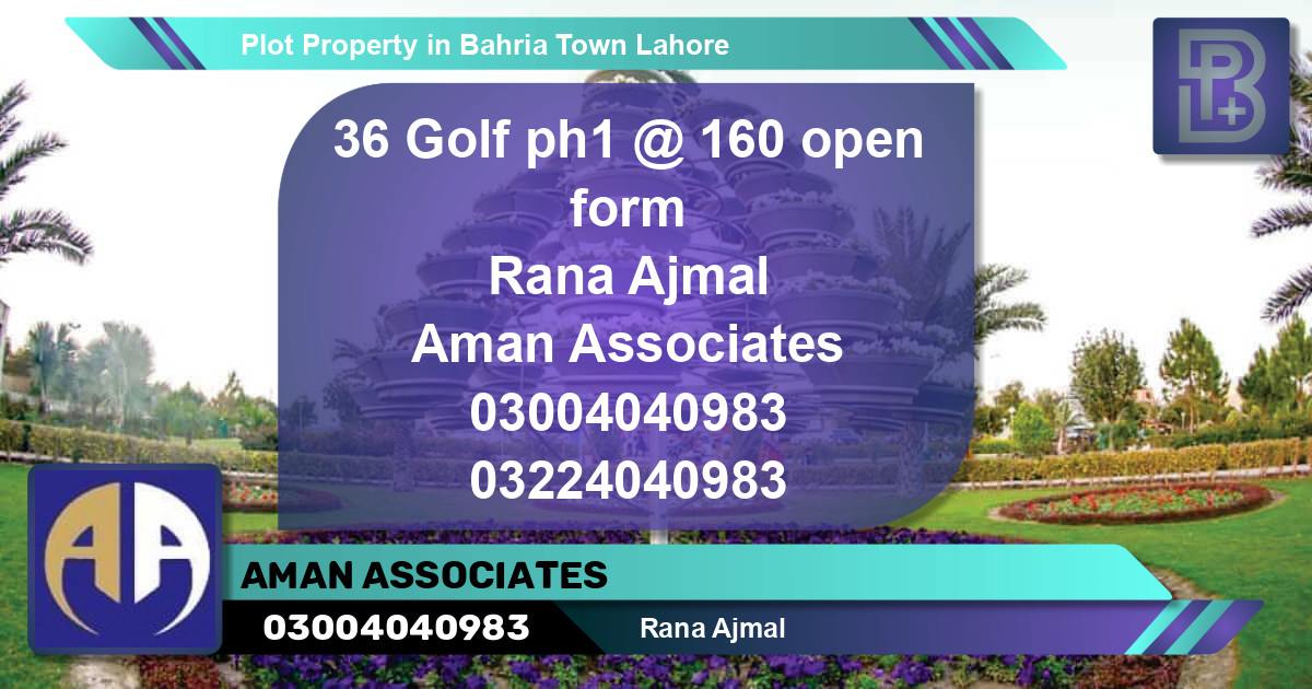 Residential Plot for Sale in Bahria Town, Lahore - (BP-61607)