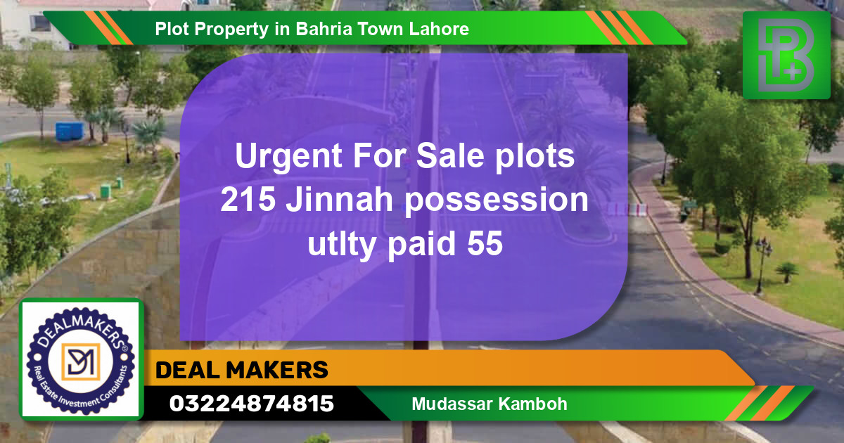 Residential Plot for Sale in Bahria Town, Lahore - (BP-61630)