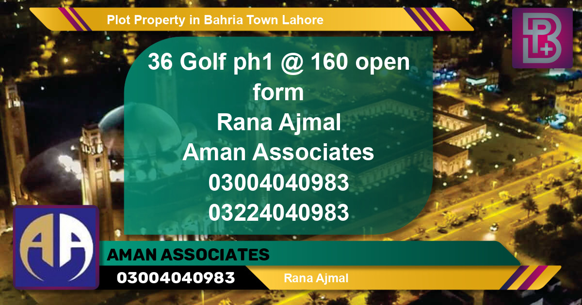 Residential Plot for Sale in Bahria Town, Lahore - (BP-61647)
