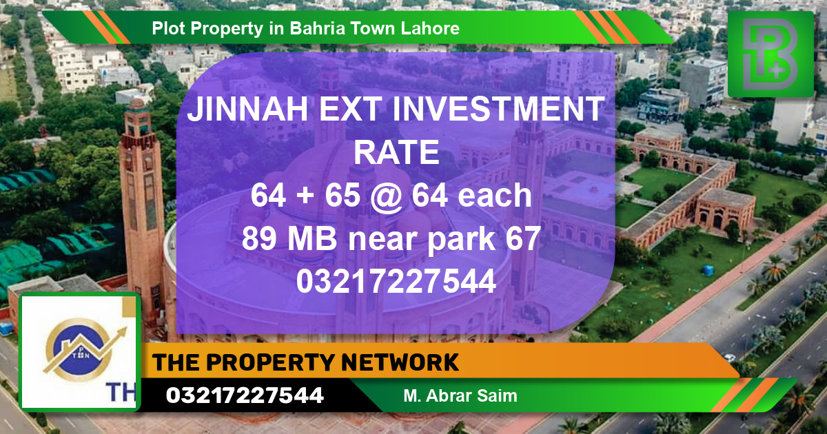 Residential Plot for Sale in Bahria Town, Lahore - (BP-61679)