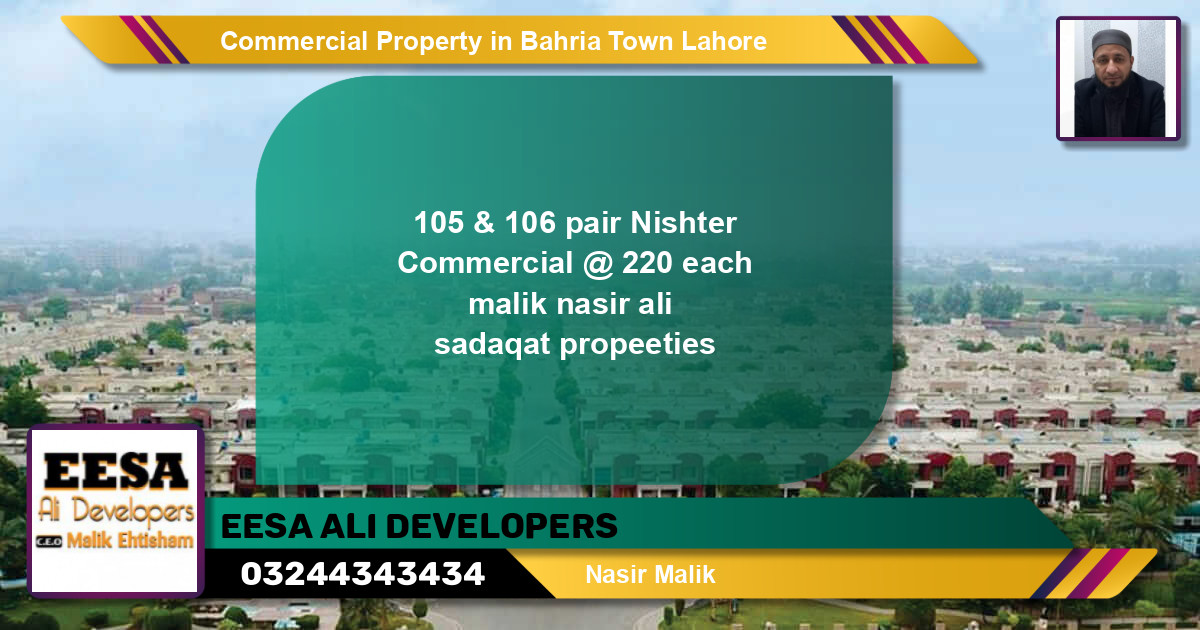 Commercial Property for Sale in Bahria Town, Lahore - (BP-61683)