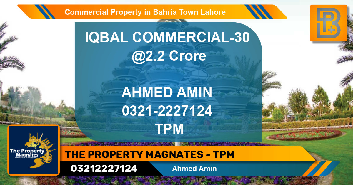Commercial Property for Sale in Bahria Town, Lahore - (BP-61708)