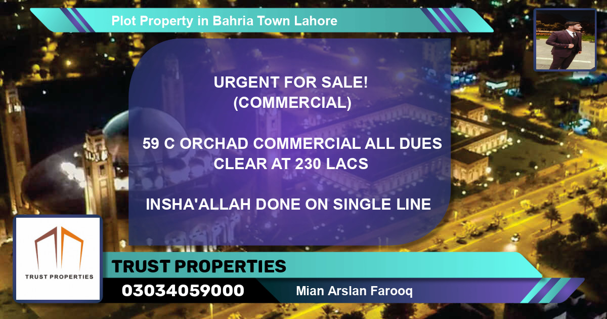 Commercial Plot for Sale in Bahria Town, Lahore - (BP-61786)