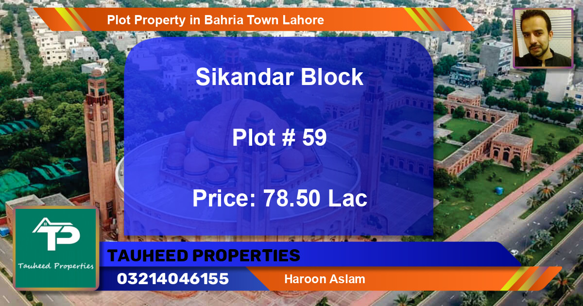 Residential Plot for Sale in Bahria Town, Lahore - (BP-61796)
