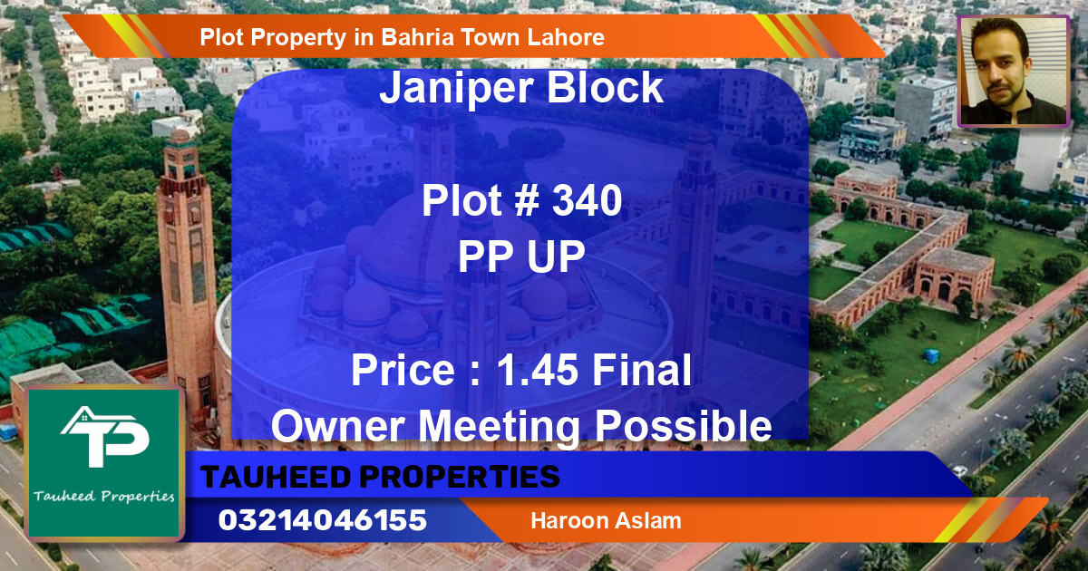 Residential Plot for Sale in Bahria Town, Lahore - (BP-61797)