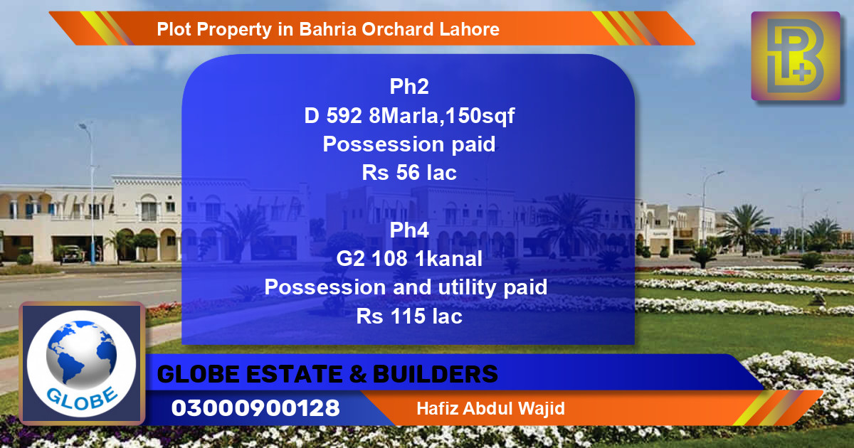 Residential Plot for Sale in Bahria Orchard, Lahore - (BP-61805)