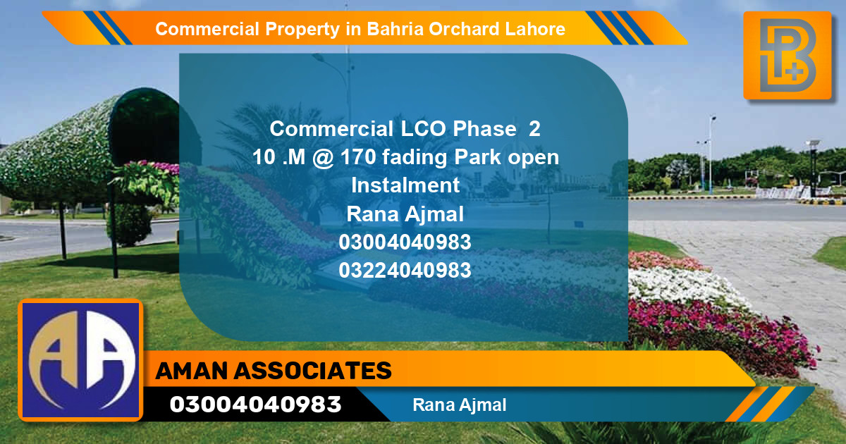 Commercial Property for Sale in Bahria Orchard, Lahore - (BP-61845)