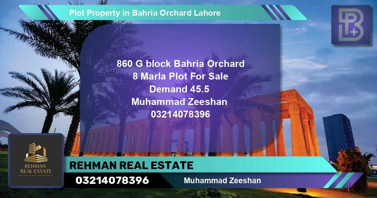 Residential Plot for Sale in Bahria Orchard, Lahore - (BP-61862)