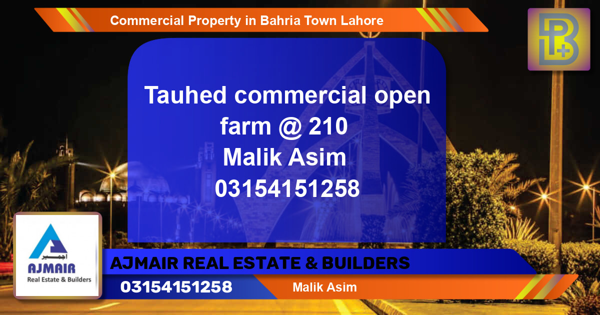 Commercial Property for Sale in Bahria Town, Lahore - (BP-61886)