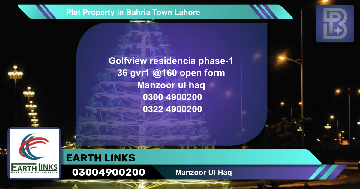 Residential Plot for Sale in Bahria Town, Lahore - (BP-61888)