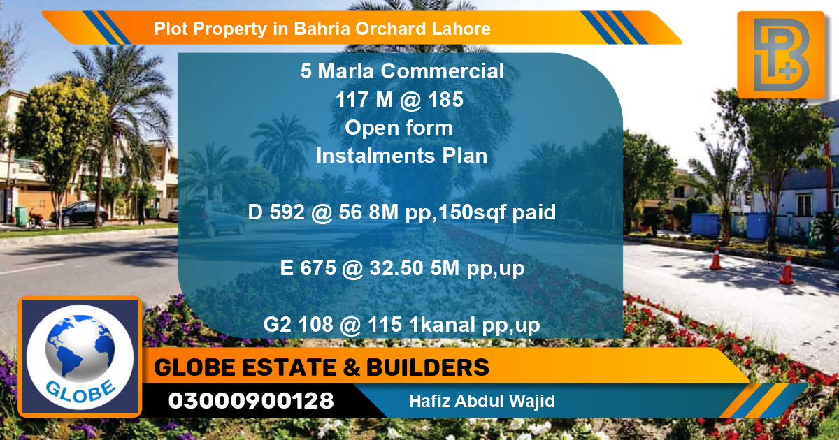 Commercial Plot for Sale in Bahria Orchard, Lahore - (BP-61942)