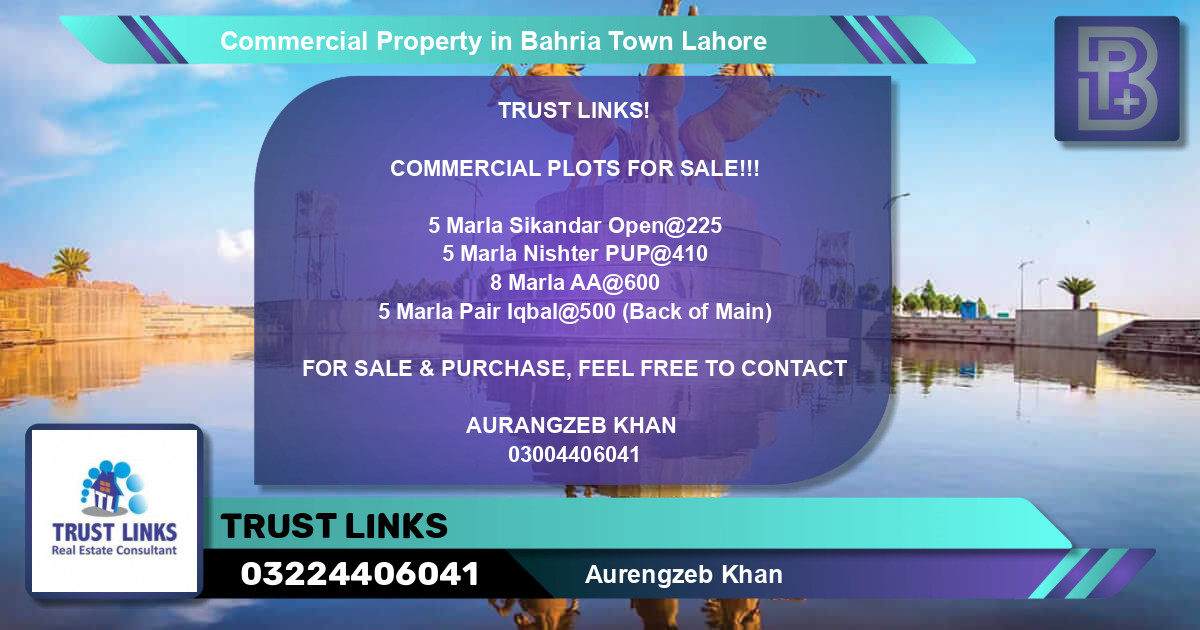 Commercial Property for Sale in Bahria Town, Lahore - (BP-61966)