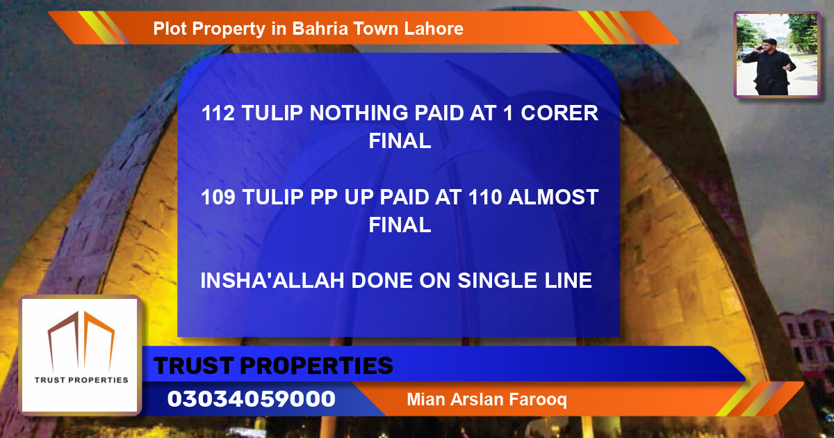Residential Plot for Sale in Bahria Town, Lahore - (BP-62021)