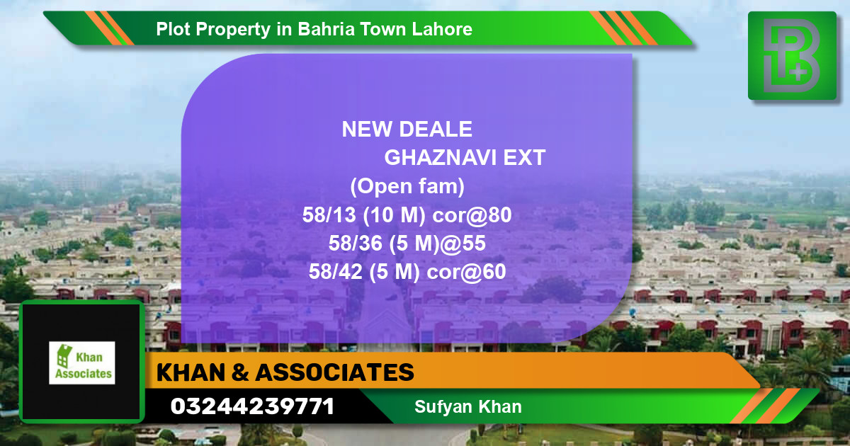 Residential Plot for Sale in Bahria Town, Lahore - (BP-62033)
