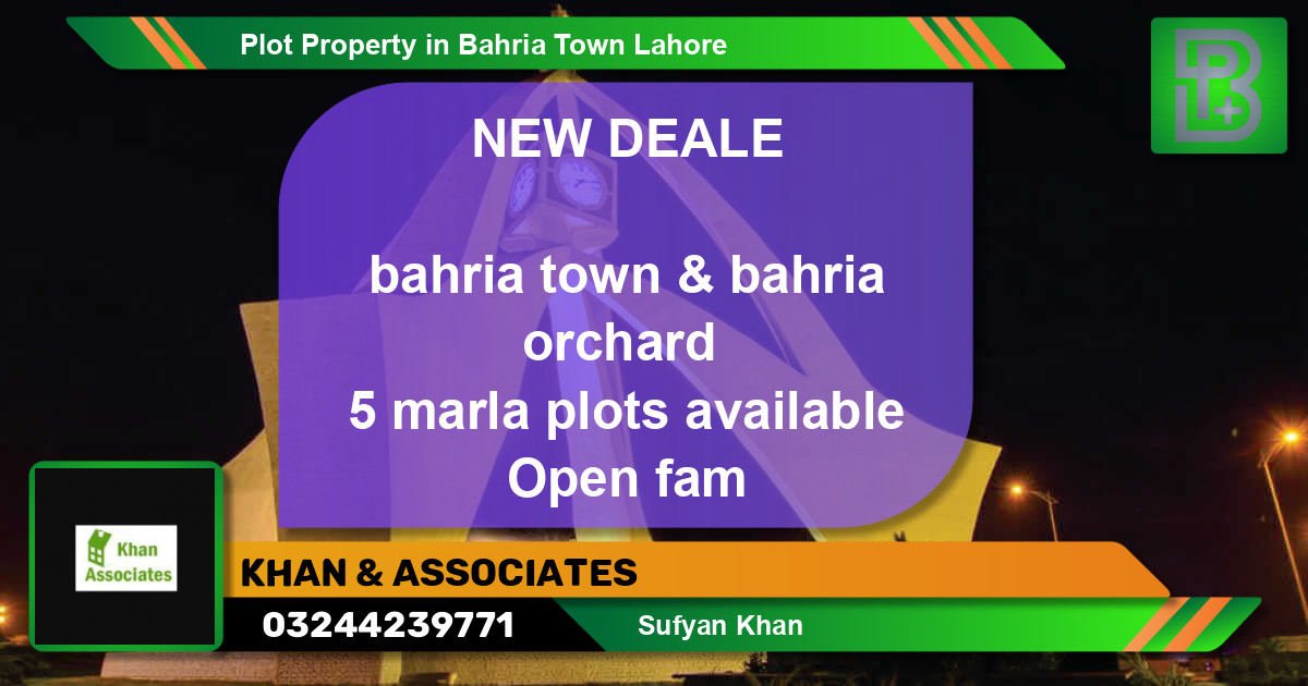Residential Plot for Sale in Bahria Town, Lahore - (BP-62036)