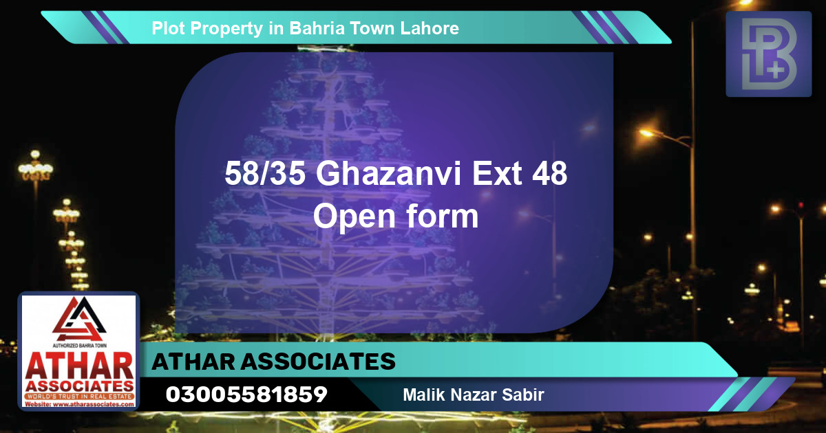 Residential Plot for Sale in Bahria Town, Lahore - (BP-62037)