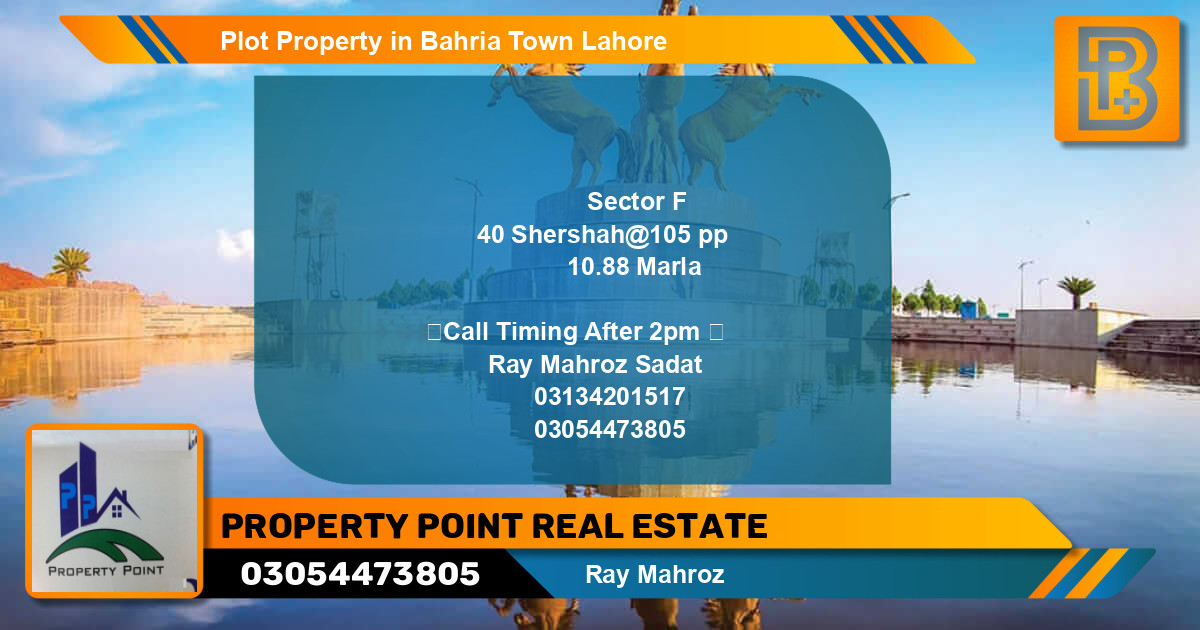 Residential Plot for Sale in Bahria Town, Lahore - (BP-62046)