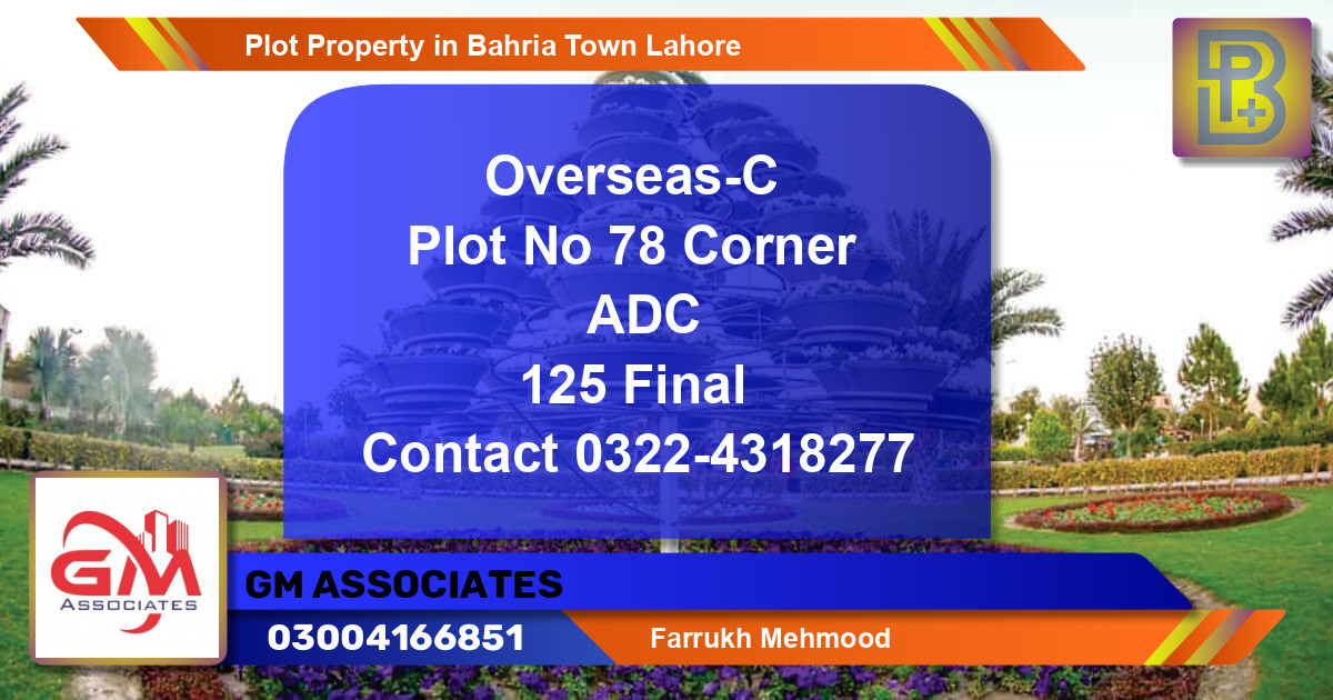 Residential Plot for Sale in Bahria Town, Lahore - (BP-62104)