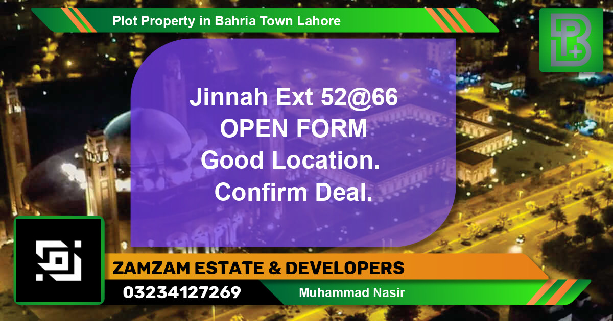Residential Plot for Sale in Bahria Town, Lahore - (BP-62117)