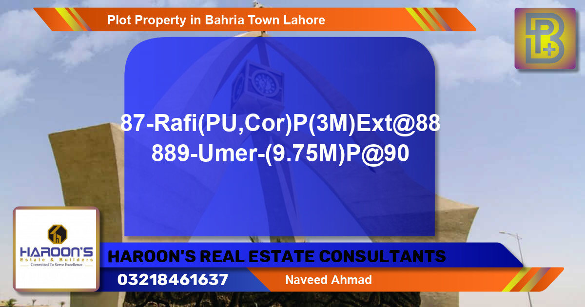 Residential Plot for Sale in Bahria Town, Lahore - (BP-62126)