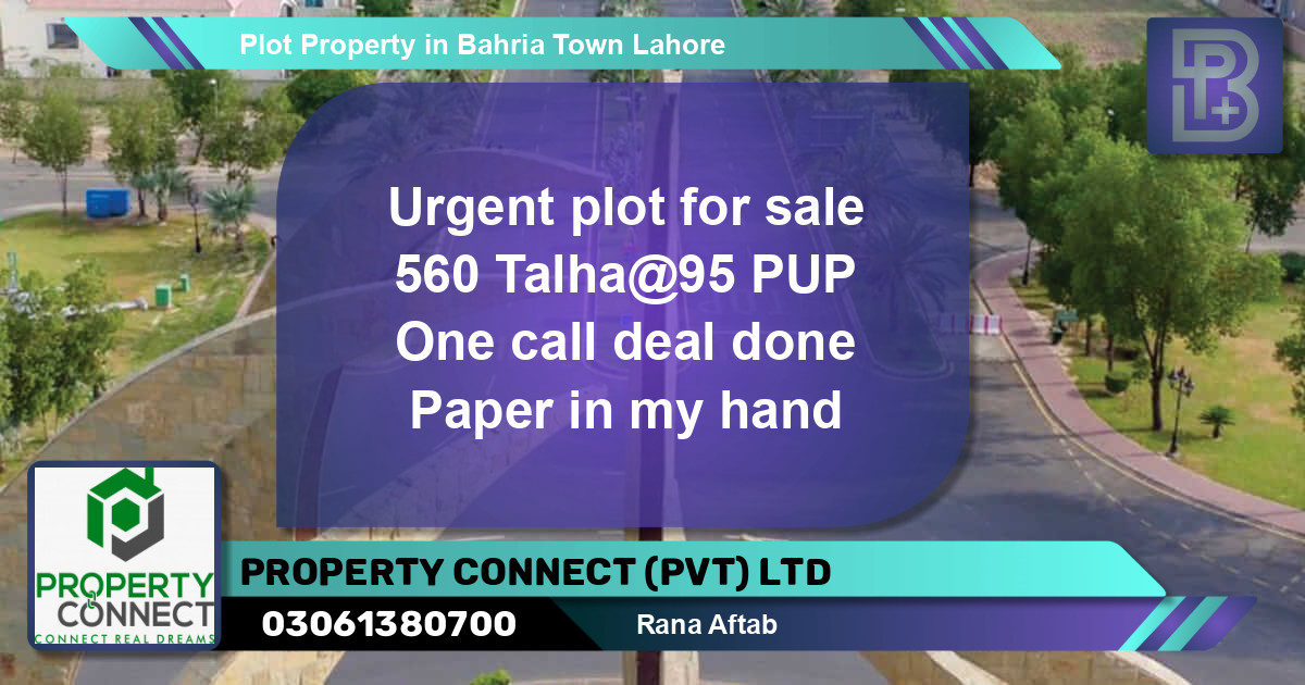 Residential Plot for Sale in Bahria Town, Lahore - (BP-62167)