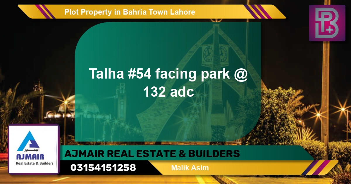 Residential Plot for Sale in Bahria Town, Lahore - (BP-62210)