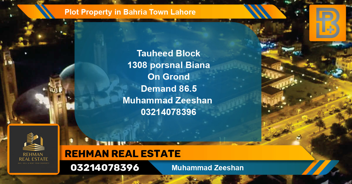 Residential Plot for Sale in Bahria Town, Lahore - (BP-62225)